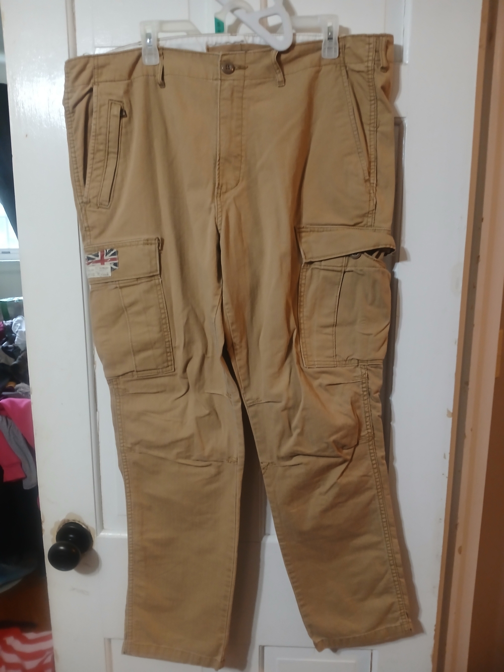 Men's Ralph Lauren Polo Denim And Supply Tan Cargo Pants - Classic Utility Style